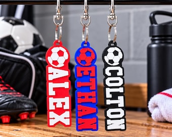 Custom 3D Printed Keychain - Soccer Keychain - Soccer Team Gifts - Team Keychain - Sports Gifts - Custom Keychain - Custom Bag Tag SOCCER