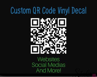 Décalcomanie en vinyle à code QR personnalisé