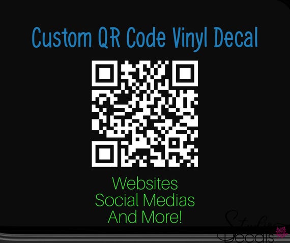 Custom QR Code Vinyl Decal