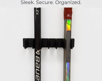 Soporte de pared para palos de hockey impreso en 3D - Soporte para palos de hockey - Modelo sin letras