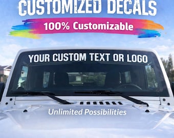 Custom Vehicle Window Decal – Personalized Vinyl Sticker for Car, Truck & Windshield