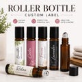 Custom 10ml Roller Bottle Labels | Personalized Essential Oil Bottle Stickers | Wrap Waterproof Labels | Custom Design DECAL ONLY product logo