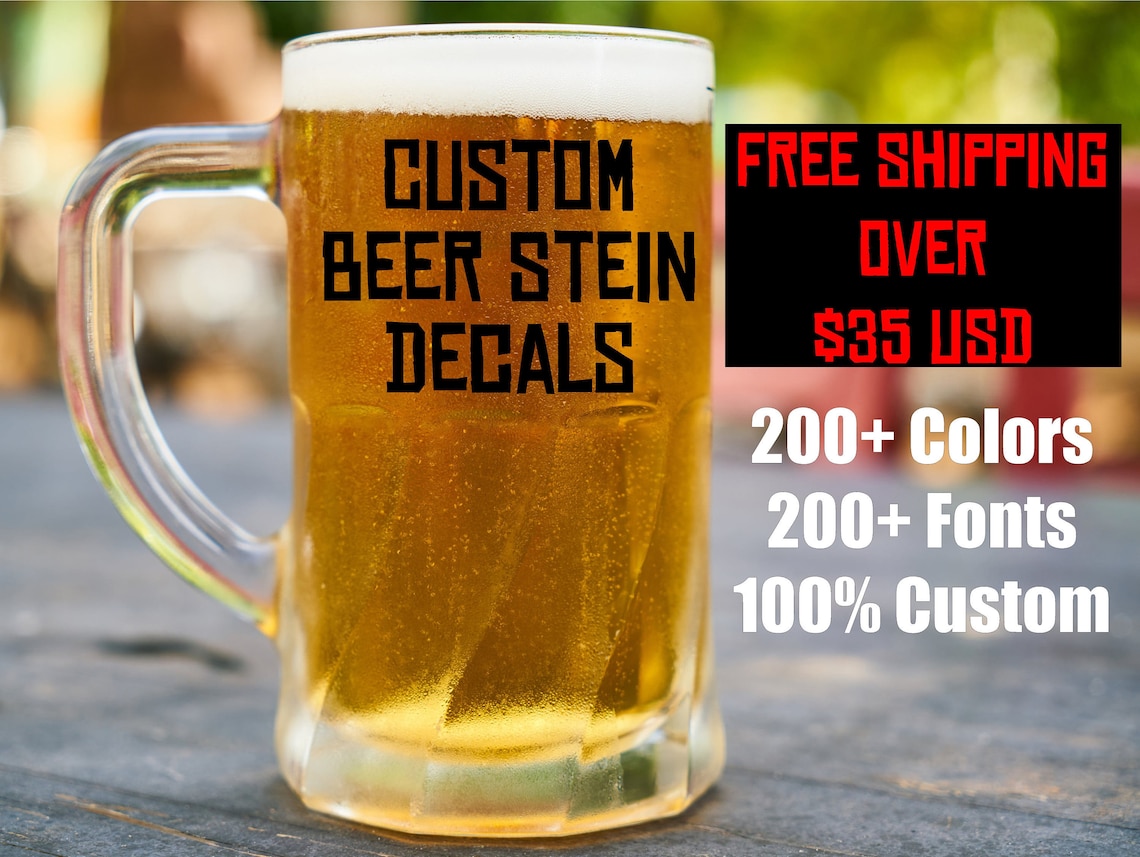 Custom Beer Mug Decals Bachelorette Party Custom Decal Sticker Etsy