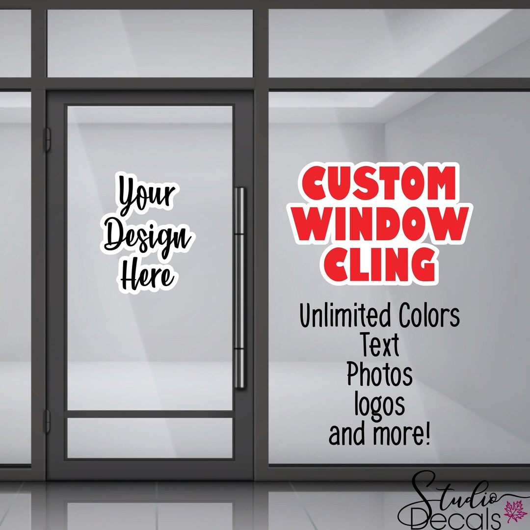 Custom Window Cling Decal Window Cling Sticker Temporary Window Decal