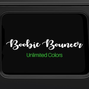 Boobie Bouncer Decal for Jeep Decals Car Truck Window Custom Stickers Windshield Decal Custom Car Decal Company Name Decals Personalized