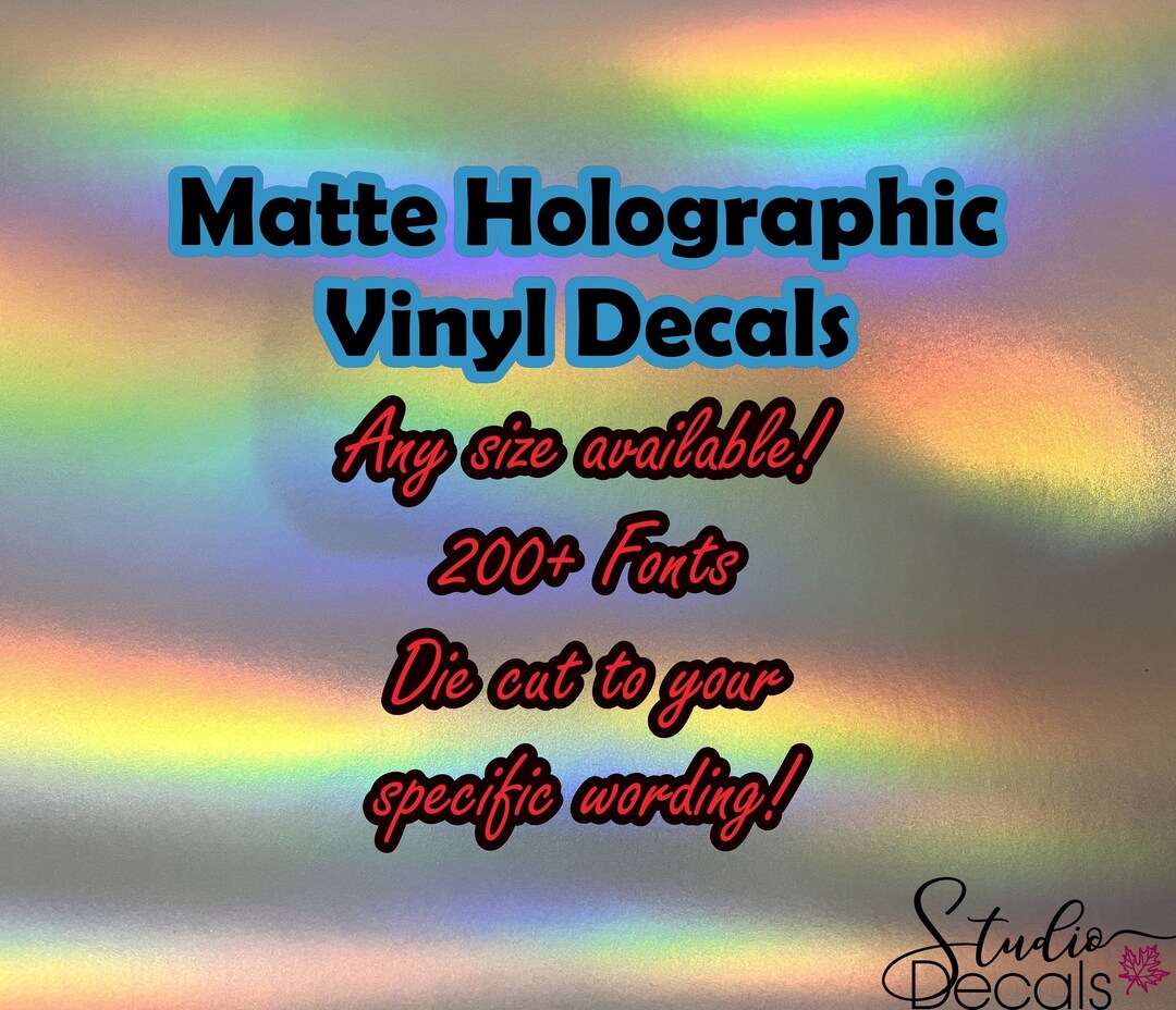Matte Holographic Windshield Decals Word and Number Car Truck Window