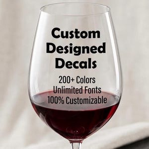 Custom Wine Glass Decals Bachelorette Party Custom Decal Sticker Wedding Decals Tumbler Mug Decals Wine Tumbler Decal Champagne Flute Decals image 1