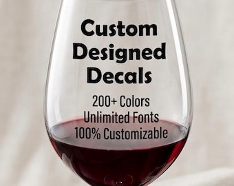 Custom Wine Glass Decals Bachelorette Party Custom Decal Sticker Wedding Decals Tumbler Mug Decals Wine Tumbler Decal Champagne Flute Decals