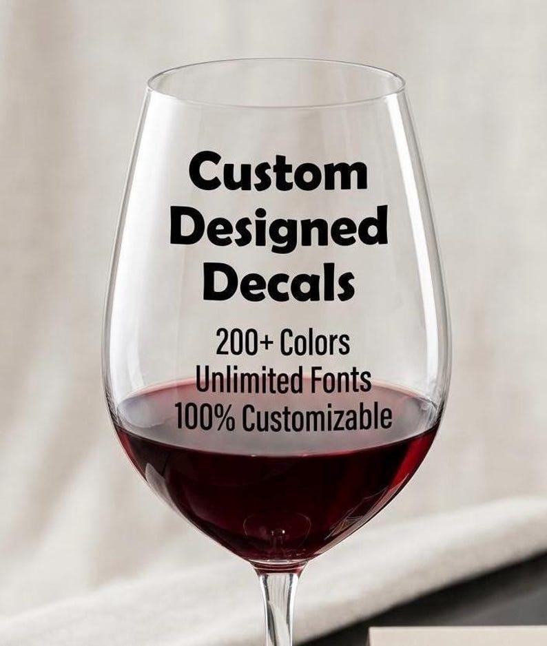 Custom Wine Glass Decals Bachelorette Party Custom Decal Sticker Wedding Decals Tumbler Mug Decals Wine Tumbler Decal Champagne Flute Decals image 1