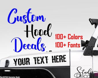 Custom Hood Decals for Jeep SUV Decals SUV Hood Decal Body Decals Car Truck Window Custom Stickers Windshield Decal Custom Car Decal Company
