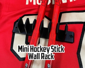 3D Printed Mini Hockey Stick Wall Rack - Hockey Stick Holder - Hockey Stick Bracket - NO LETTERING MODEL