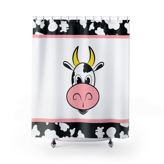 Cow Shower Curtain Moo Black And White Spots Funny Cow Shower Curtain Moo Black And, Cow Shower Curtain