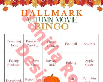 Hallmark Autumn Movie Bingo