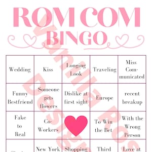 Rom Com Bingo