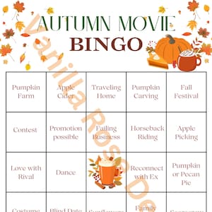 Autumn Movie Bingo