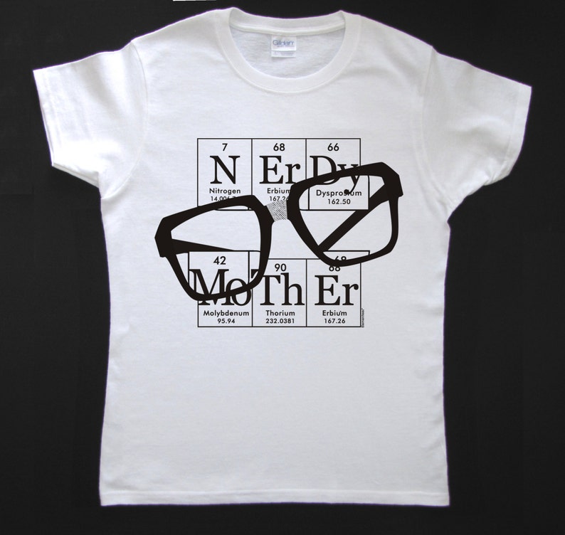 Nerdy Mother hand-screened tee shirt ElementeesTM tee shirt | Etsy