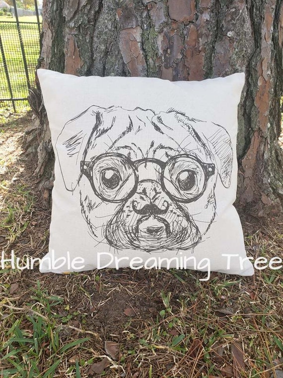 I love My Mummy Pug Cushion Cover Personalised 18/" x 18/" Great Gift