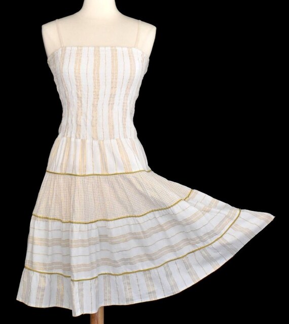 white gauze sundress