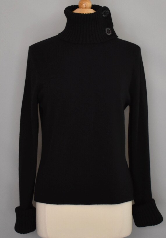 Paul Stuart Black Cashmere Sweater 