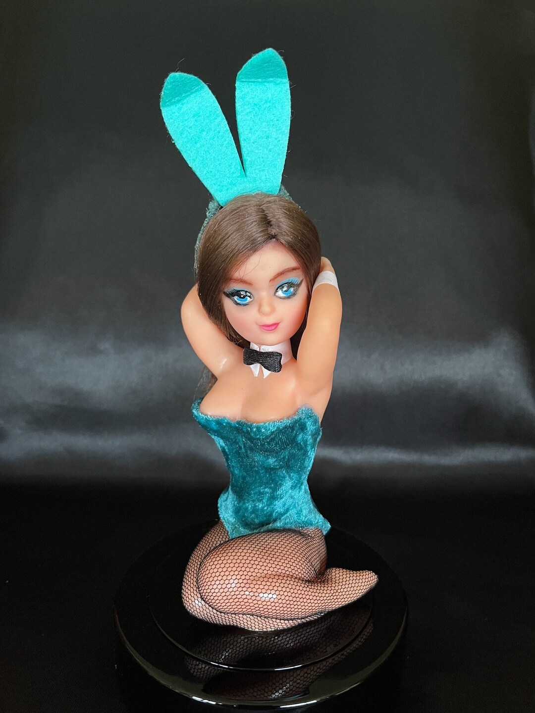 Vintage Playboy Bunny NUDE PINUP Dashboard Doll 6 Brunette Rare Risque Rubber Sexy Pin up Hong