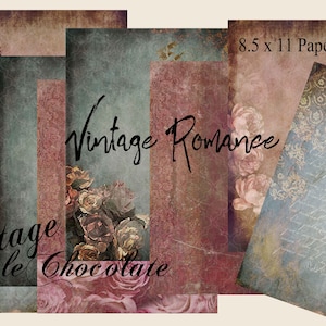 Papier numérique romantique vintage : textures de dentelle florale (téléchargement numérique)