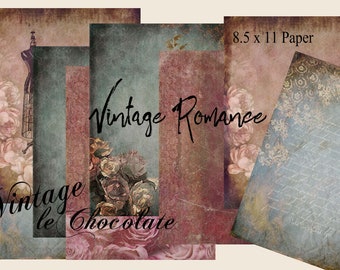 Vintage Romance Digital Paper: Floral Lace Textures (Digital Download)