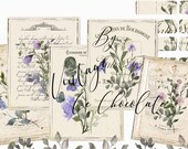 Wildflower Junk Journal Paper Vintage Scrapbook Florals  Collage Digital Printable. P313