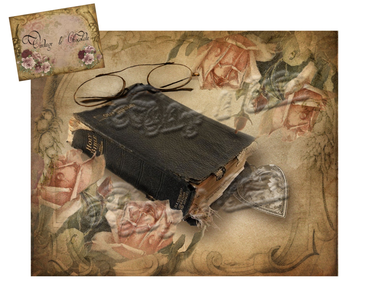 Digital Old Bible Print Printable Digital Scrapbook Paper - Etsy