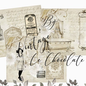 French Garden Journal Pages Scrapbook French Country Printable Landscape Prints. P278