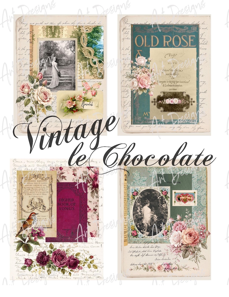 Shabby Rose Junk Journal | Vintage Layers & Romantic Floral Digital ...
