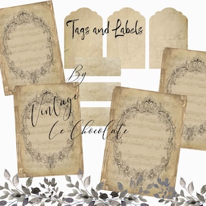 Vintage Labels Digital Kit: DIY Printable Tags for Clothing, Soaps, Lotion