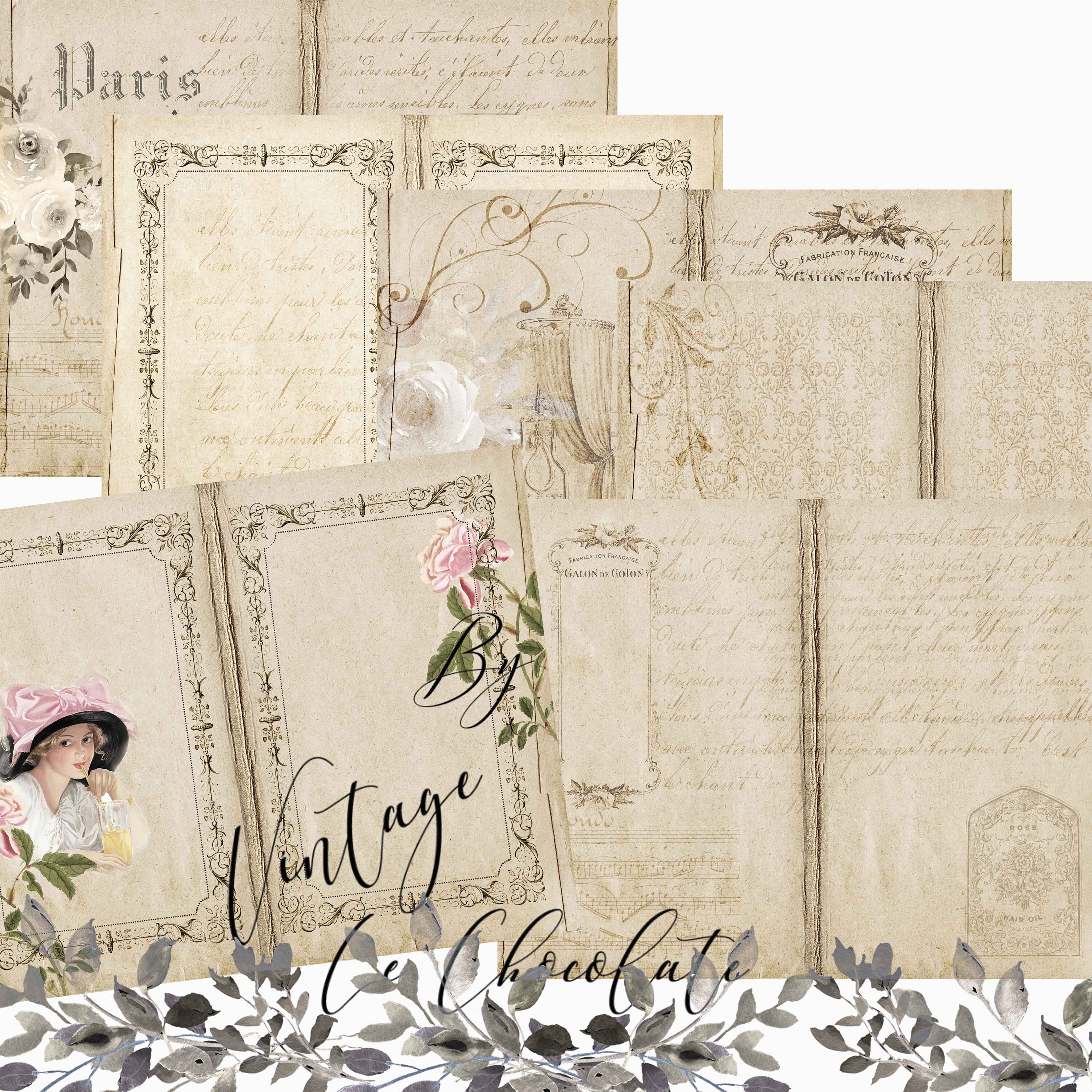 アンティーク タグ ジャンクジャーナル ハンドメイド コラージュ素材