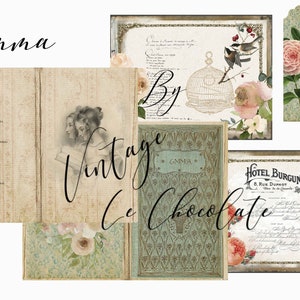 Jane Austen Journals Emma Junk Journal Set Vintage Scrapbook Jane Austen Ephemera Printable Journal. P273