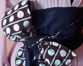 Denim and polka dots 2 sides Wide Waist Belt
