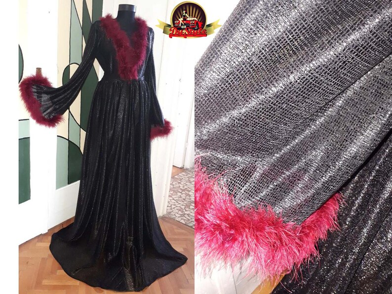 tulle feather robe