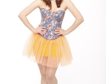 Orange tulle skirt