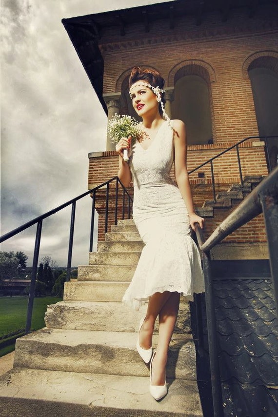 Vestido de novia de los años 20 boda de Charleston - Etsy España