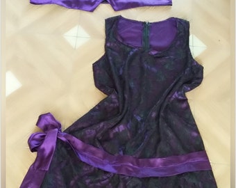 Vestido estilo años 20 hecho a medida con chaleco a juego