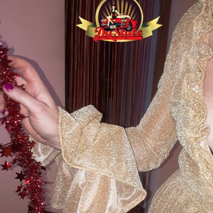 Miss Sparkling Long sleeve ruffle dress