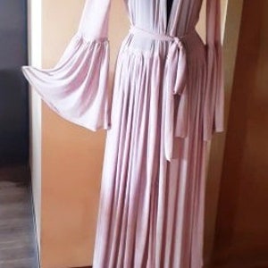 Dusty Pink Chiffon Duster Badjas
