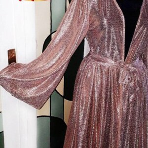 New Limited Edition Shiny Amazing Copper Tulle Dress Robe, Stage Dressing Gown image 4