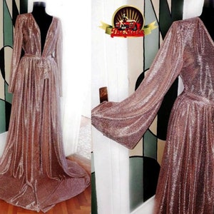 New Limited Edition Shiny Amazing Copper Tulle Dress Robe, Stage Dressing Gown image 3