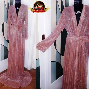 Shiny See Through Tulle Dress Plated Hollywood Balloon Sleeve - Etsy