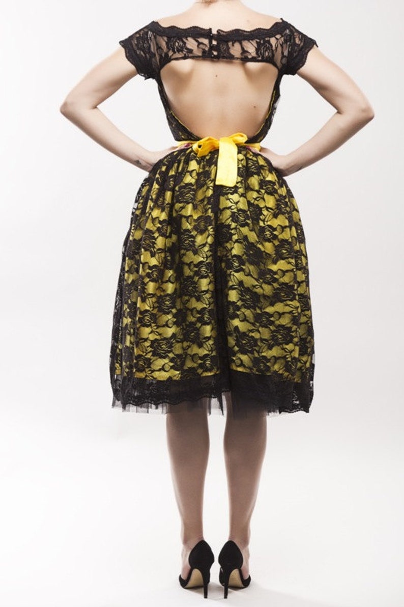 Bridesmaid Dress Bridesmaid Yellow Dress Tulle Vintage Dress Etsy