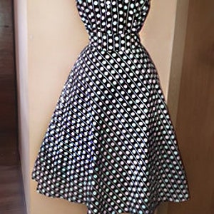 Polka Dots Pin Up Corset Plus Size Rockabilly 50s Dress