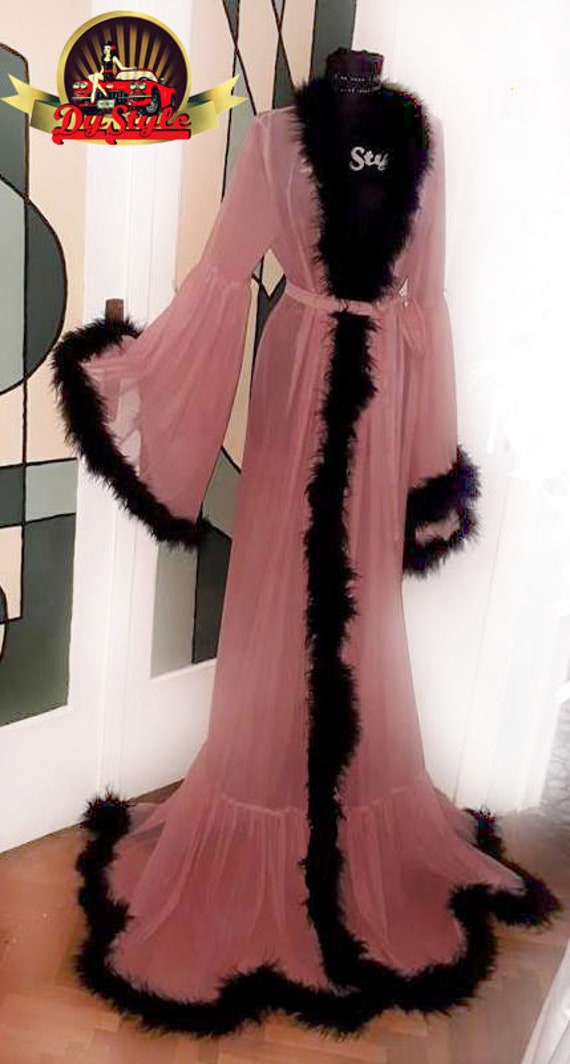 Fluffy shop kimono robe