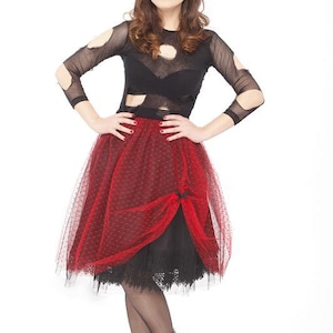 Tulle Skirt Tutu Skirt Wedding Skirt Adult Tutu Bridal Skirt Red Skirt Adult Tulle Skirt Party Skirt Bridesmaid Skirt Tulle Tutu Tea Length