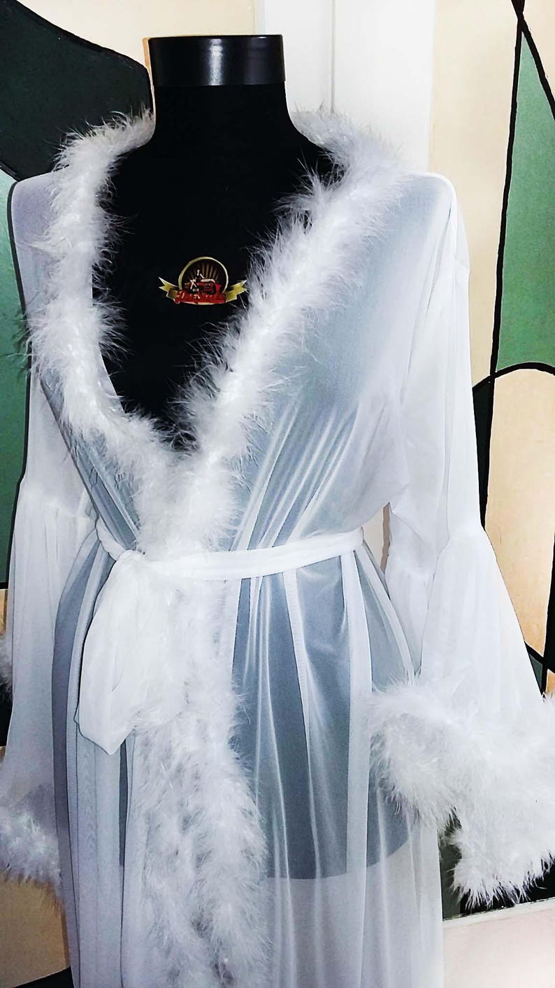silk and feather robe