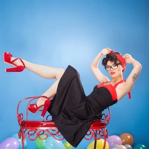 Black And Red Corset Rockabilly Pin Up Dress Corset Plus Size Bridesmaids Dress Black And Red Bridesmaids Dress