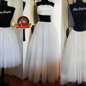 5 Layers Soft Tulle Long Bride Skirt Bridesmaid Plus Size Custom Made Tulle Skirt Maxi Tulle Skirt